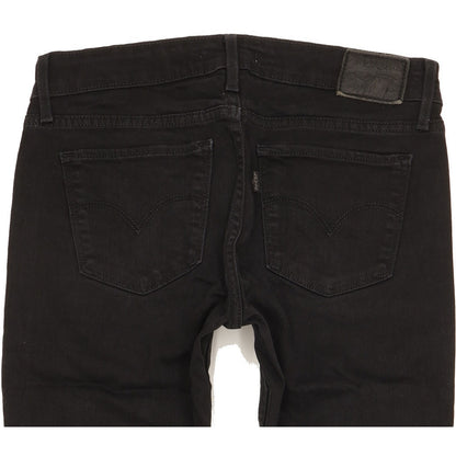 Levi's 711 Women Black Skinny Slim Stretch Jeans W27 L29