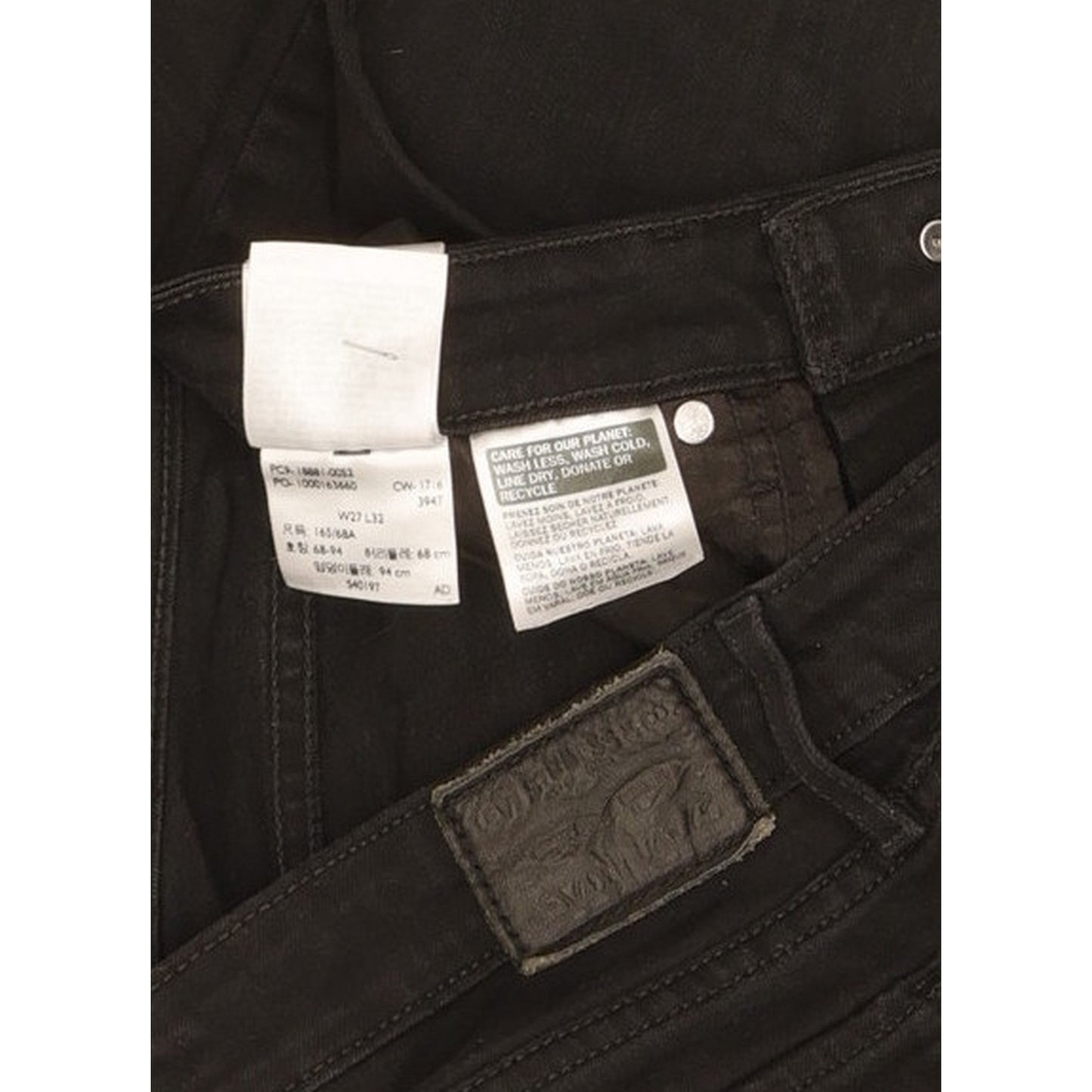 Levi's 711 Women Black Skinny Slim Stretch Jeans W27 L29