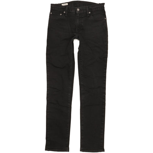 Levi's 511 Men Black Straight Slim Stretch Jeans W30 L33