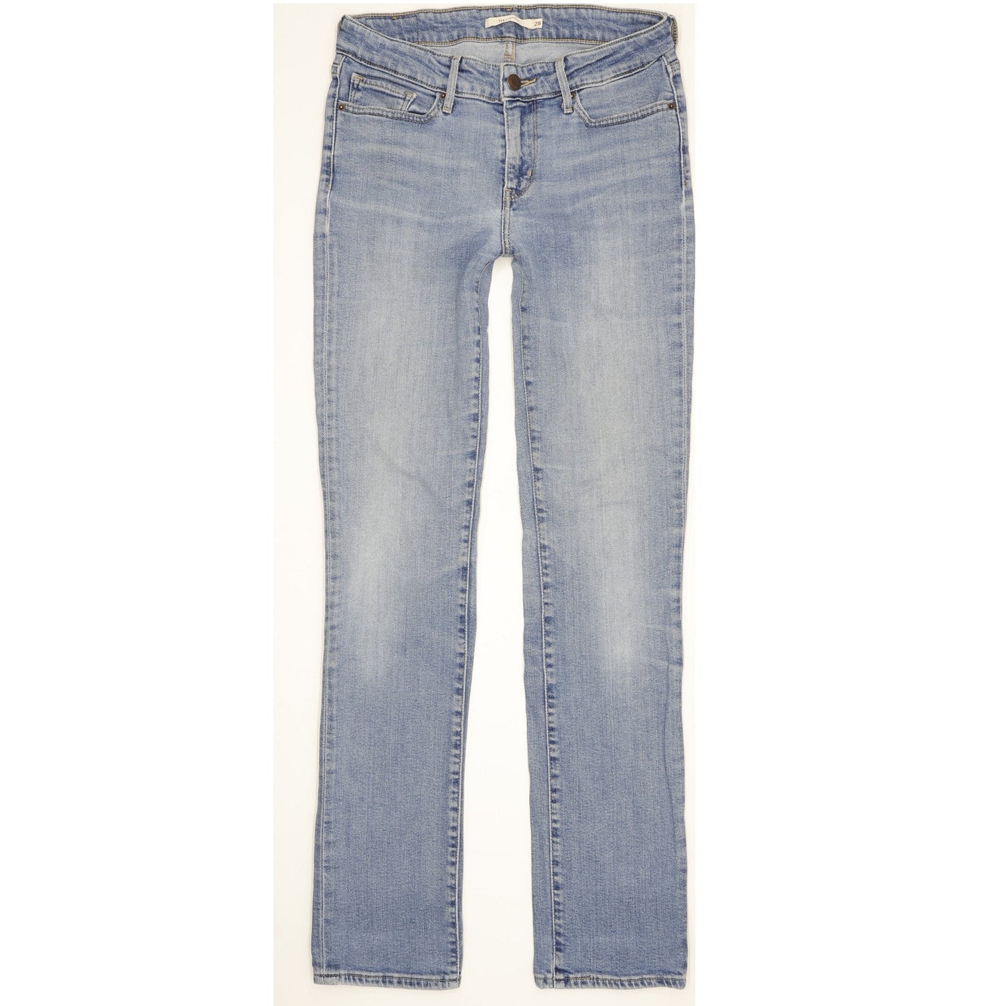 Levi's 714 Women Blue Straight Slim Stretch Jeans W28 L32