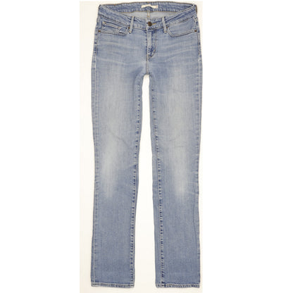 Levi's 714 Women Blue Straight Slim Stretch Jeans W28 L32
