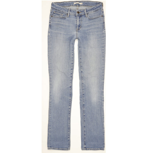 Levi's 714 Women Blue Straight Slim Stretch Jeans W28 L32