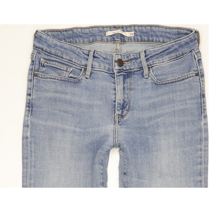 Levi's 714 Women Blue Straight Slim Stretch Jeans W28 L32