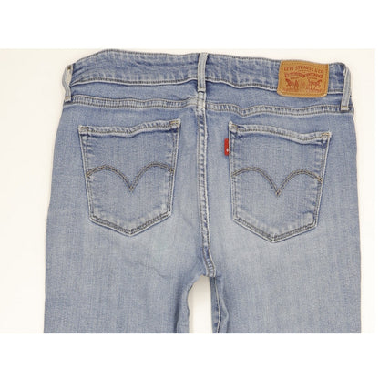 Levi's 714 Women Blue Straight Slim Stretch Jeans W28 L32