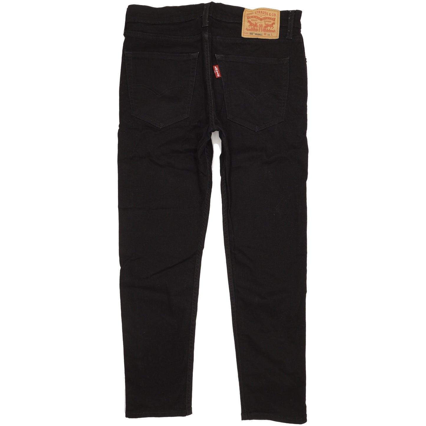 Levi's 502 Hi-Ball Men Black Tapered Regular Stretch Jeans W34 L30