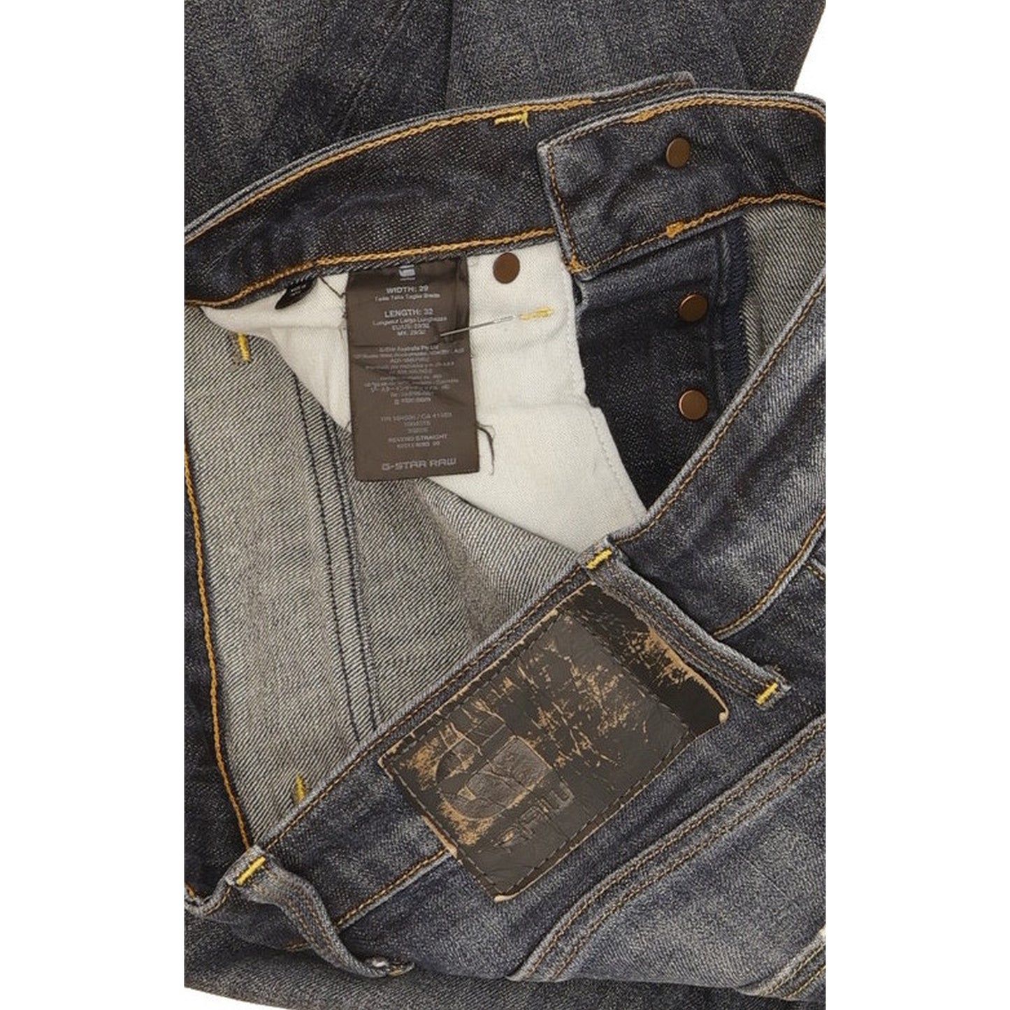 G-Star Revend Men Blue Straight Slim Stretch Jeans W29 L31