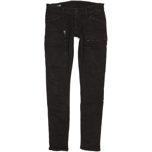 G-Star Powel Men Black Skinny Slim Stretch Jeans W34 L34