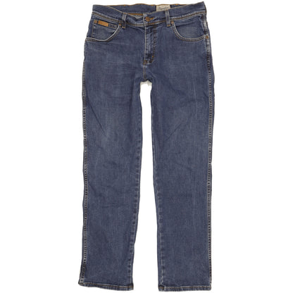 Wrangler Texas Men Blue Straight Regular Stretch Jeans W33 L30