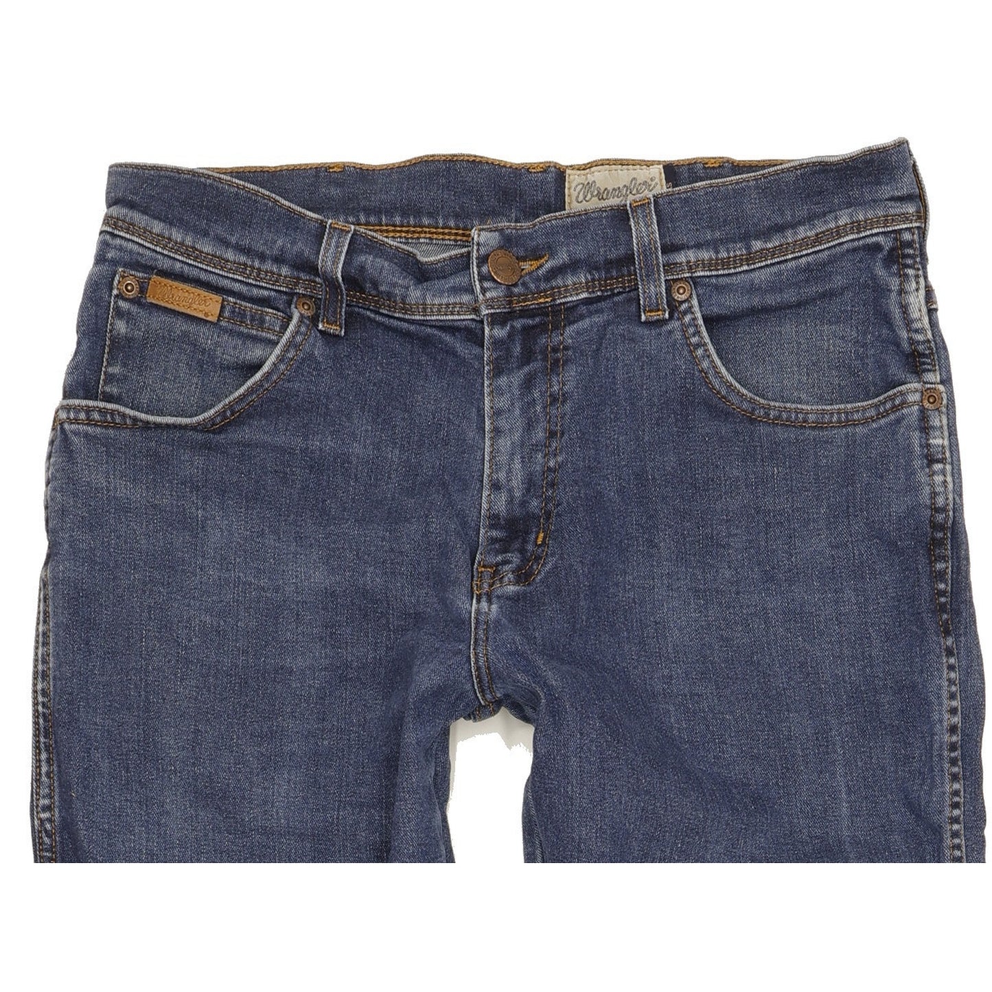 Wrangler Texas Men Blue Straight Regular Stretch Jeans W33 L30