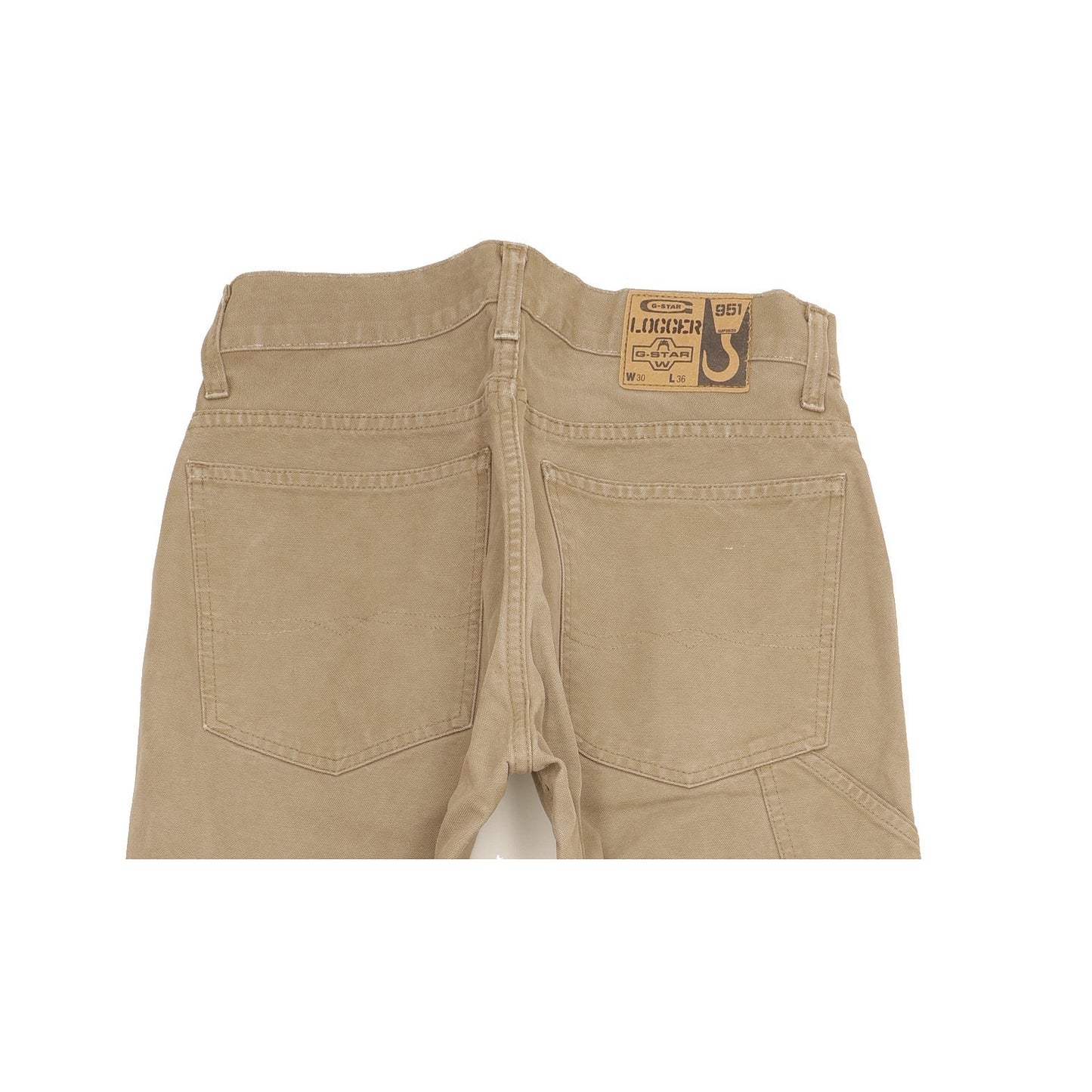 G-Star Logger Men Beige Straight Loose Jeans W30 L35