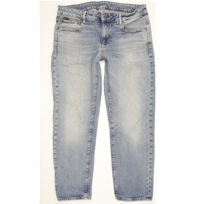 G-Star Kate Women Blue Straight Loose Boyfriend Stretch Jeans W29 L30
