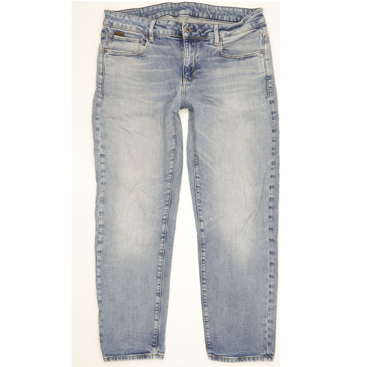 G-Star Kate Women Blue Straight Loose Boyfriend Stretch Jeans W29 L30