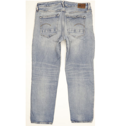 G-Star Kate Women Blue Straight Loose Boyfriend Stretch Jeans W29 L30
