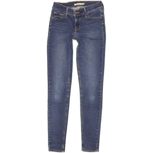 Levi's 710 Super Women Blue Skinny Slim Stretch Jeans W26 L29