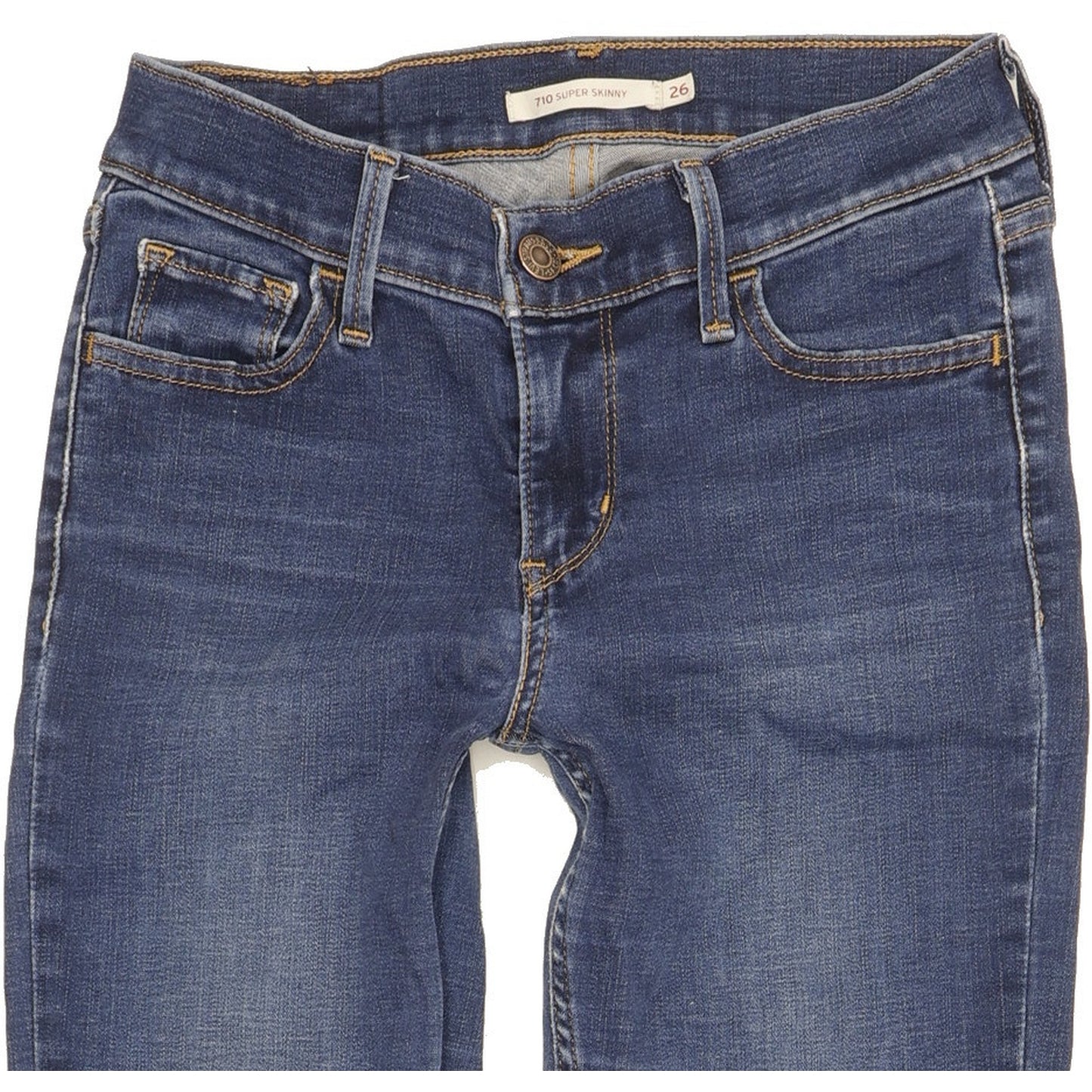 Levi's 710 Super Women Blue Skinny Slim Stretch Jeans W26 L29
