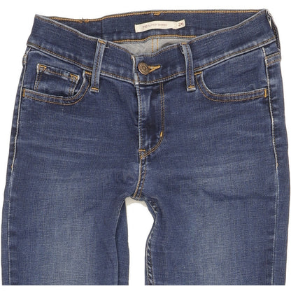 Levi's 710 Super Women Blue Skinny Slim Stretch Jeans W26 L29