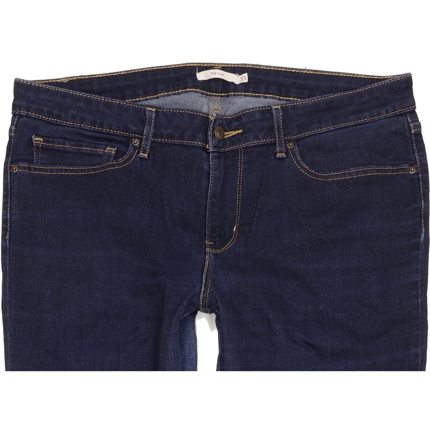 Levi's 712 Men Blue Straight Slim Stretch Jeans W33 L32