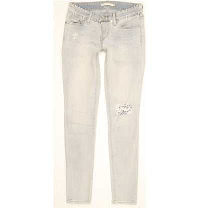 Levi's 711 Women Blue Skinny Slim Stretch Jeans W25 L30