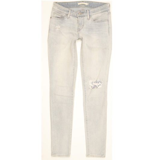 Levi's 711 Women Blue Skinny Slim Stretch Jeans W25 L30