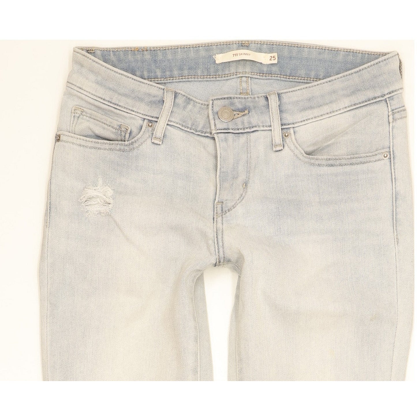 Levi's 711 Women Blue Skinny Slim Stretch Jeans W25 L30