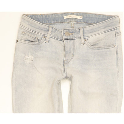 Levi's 711 Women Blue Skinny Slim Stretch Jeans W25 L30