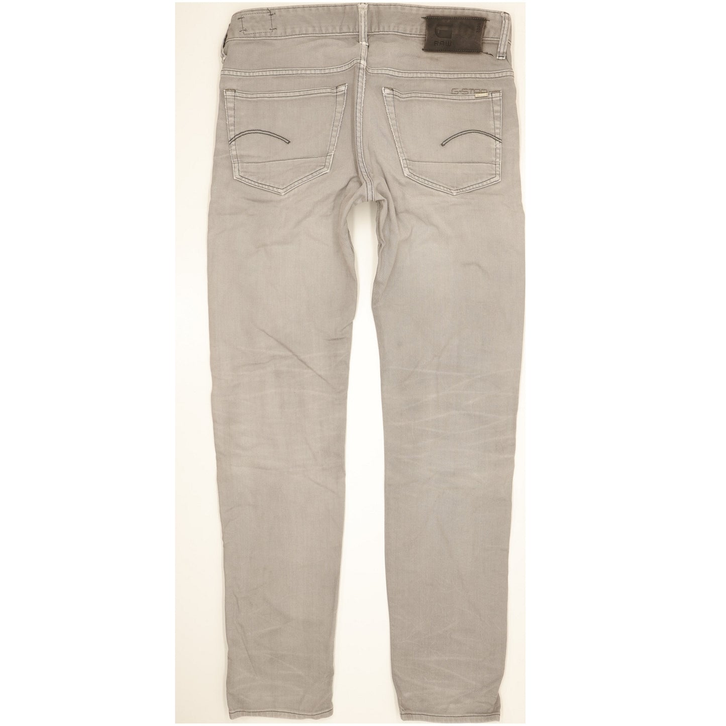 G-Star 3301 Men Grey Tapered Slim Jeans W34 L34