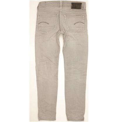 G-Star 3301 Men Grey Tapered Slim Jeans W34 L34