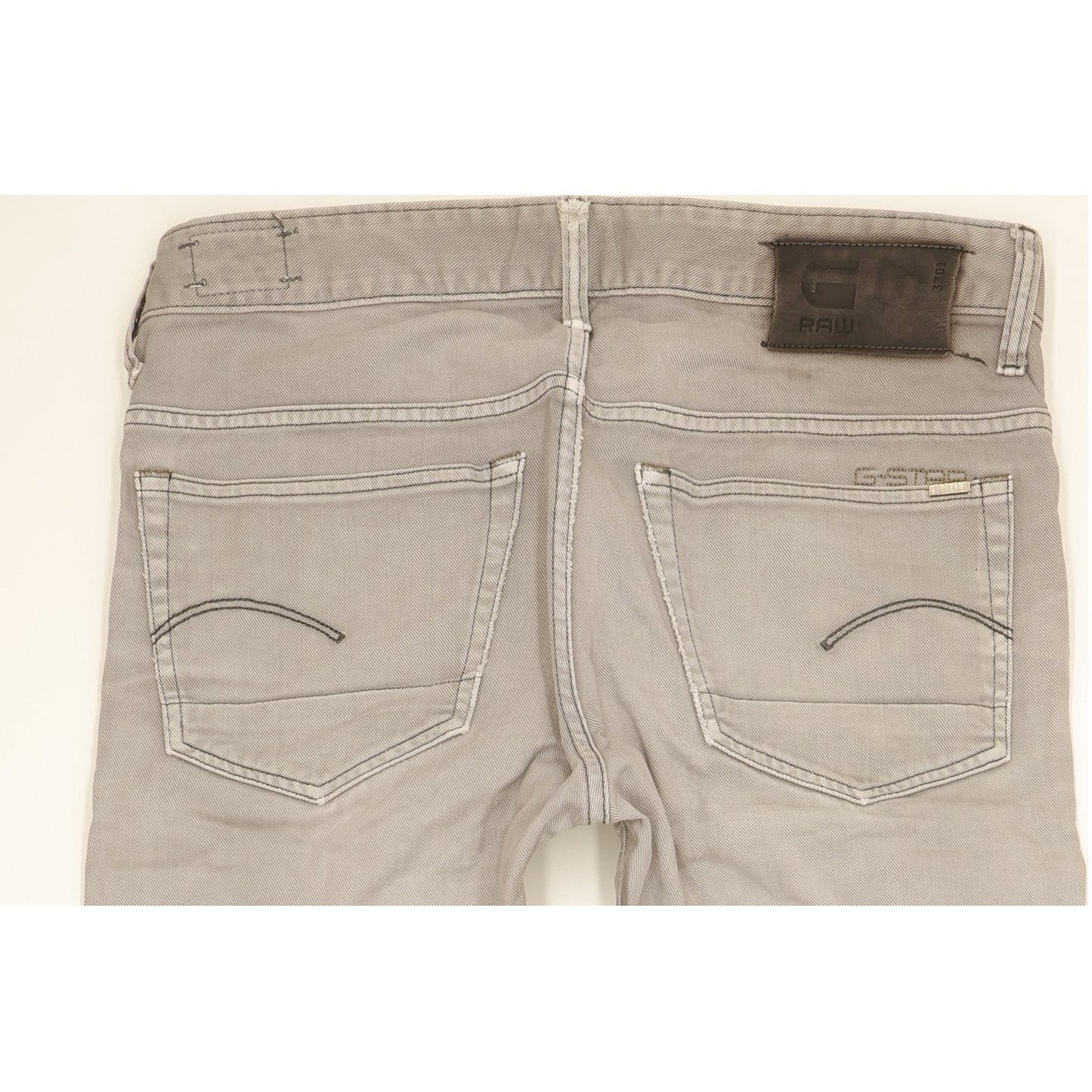 G-Star 3301 Men Grey Tapered Slim Jeans W34 L34