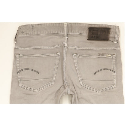 G-Star 3301 Men Grey Tapered Slim Jeans W34 L34