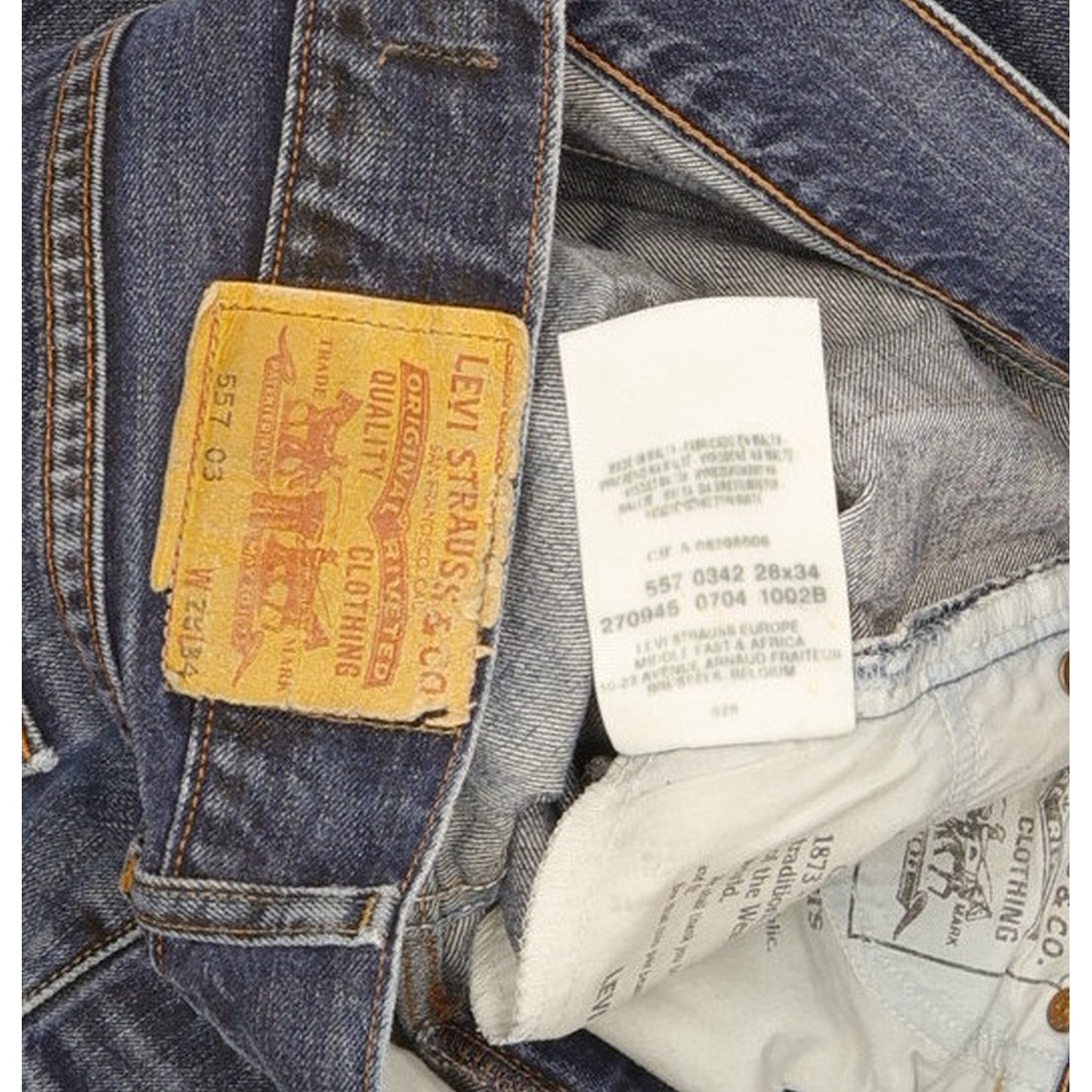 Levi's 557 Eve Women Blue Straight Slim Jeans W28 L33
