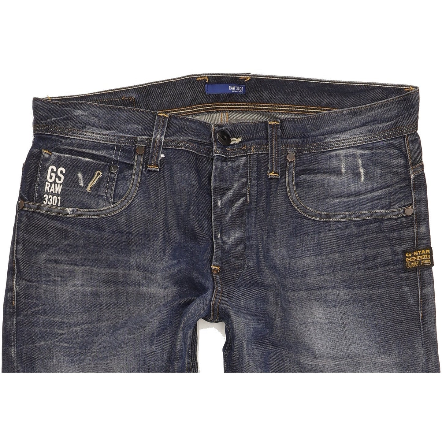 G-Star Attacc Men Blue Straight Regular Jeans W34 L32