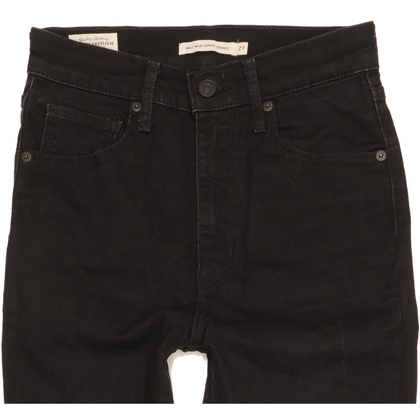 Levi's Mile Black Skinny Slim Stretch Jeans High Waisted W27 L28