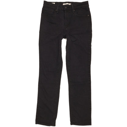 Levi's 724 Women Black Straight Slim Stretch Jeans W28 L29