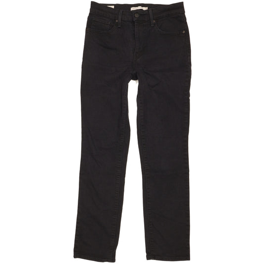 Levi's 724 Women Black Straight Slim Stretch Jeans W28 L29