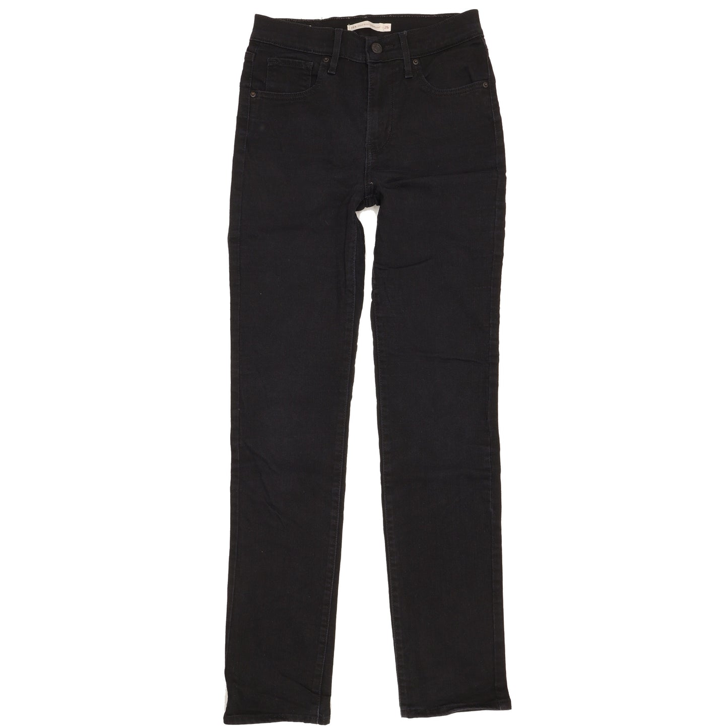 Levi's 724 Women Black Straight Slim Stretch Jeans W26 L31