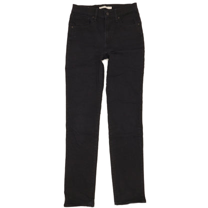 Levi's 724 Women Black Straight Slim Stretch Jeans W26 L31