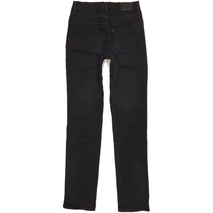 Levi's 724 Women Black Straight Slim Stretch Jeans W26 L31