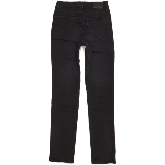 Levi's 724 Women Black Straight Slim Stretch Jeans W26 L31