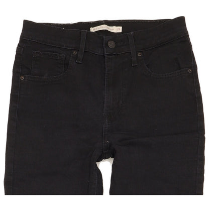 Levi's 724 Women Black Straight Slim Stretch Jeans W26 L31