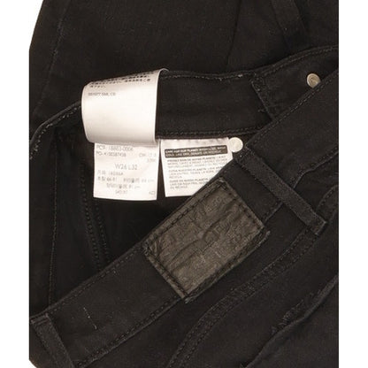 Levi's 724 Women Black Straight Slim Stretch Jeans W26 L31