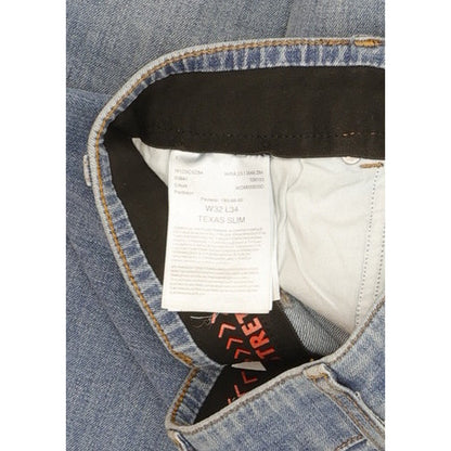 Wrangler Texas Men Blue Straight Slim Jeans W32 L33