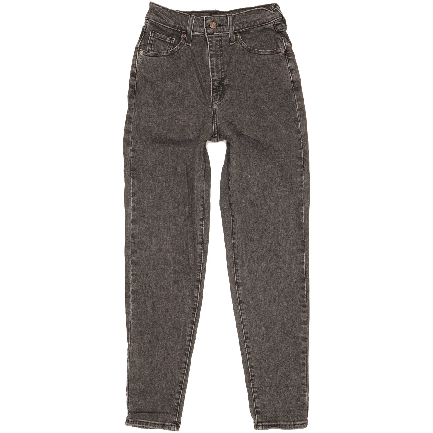 Levi's Grey Tapered Relaxed Mom Stretch Jeans High Waisted W26 L29