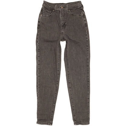 Levi's Grey Tapered Relaxed Mom Stretch Jeans High Waisted W26 L29