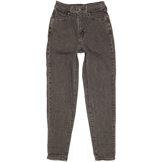 Levi's Grey Tapered Relaxed Mom Stretch Jeans High Waisted W26 L29