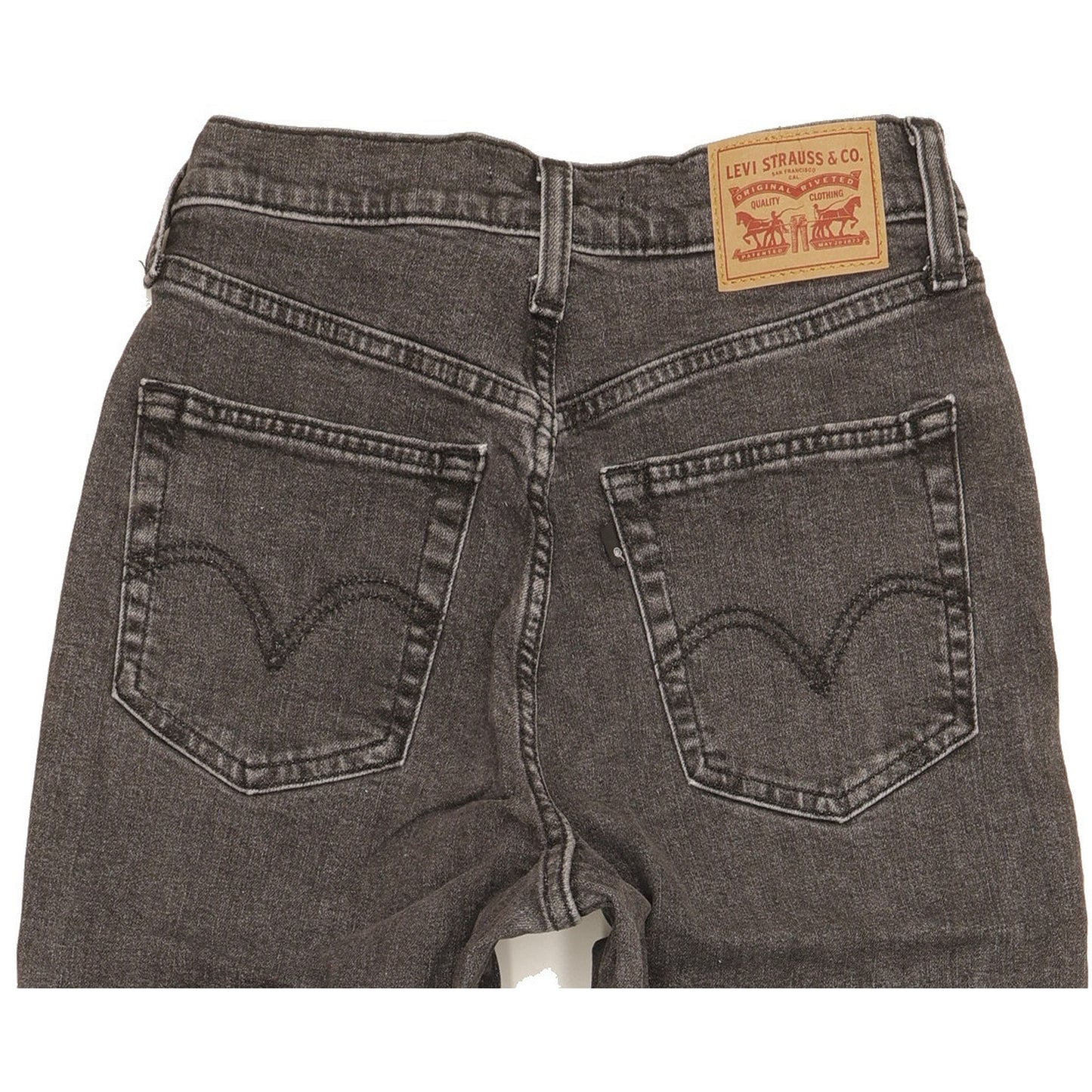Levi's Grey Tapered Relaxed Mom Stretch Jeans High Waisted W26 L29