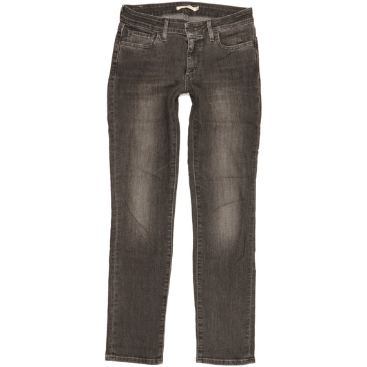 Levi's 712 Women Black Straight Slim Stretch Jeans W26 L30