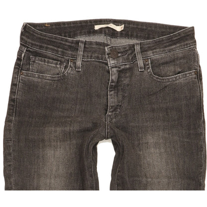 Levi's 712 Women Black Straight Slim Stretch Jeans W26 L30