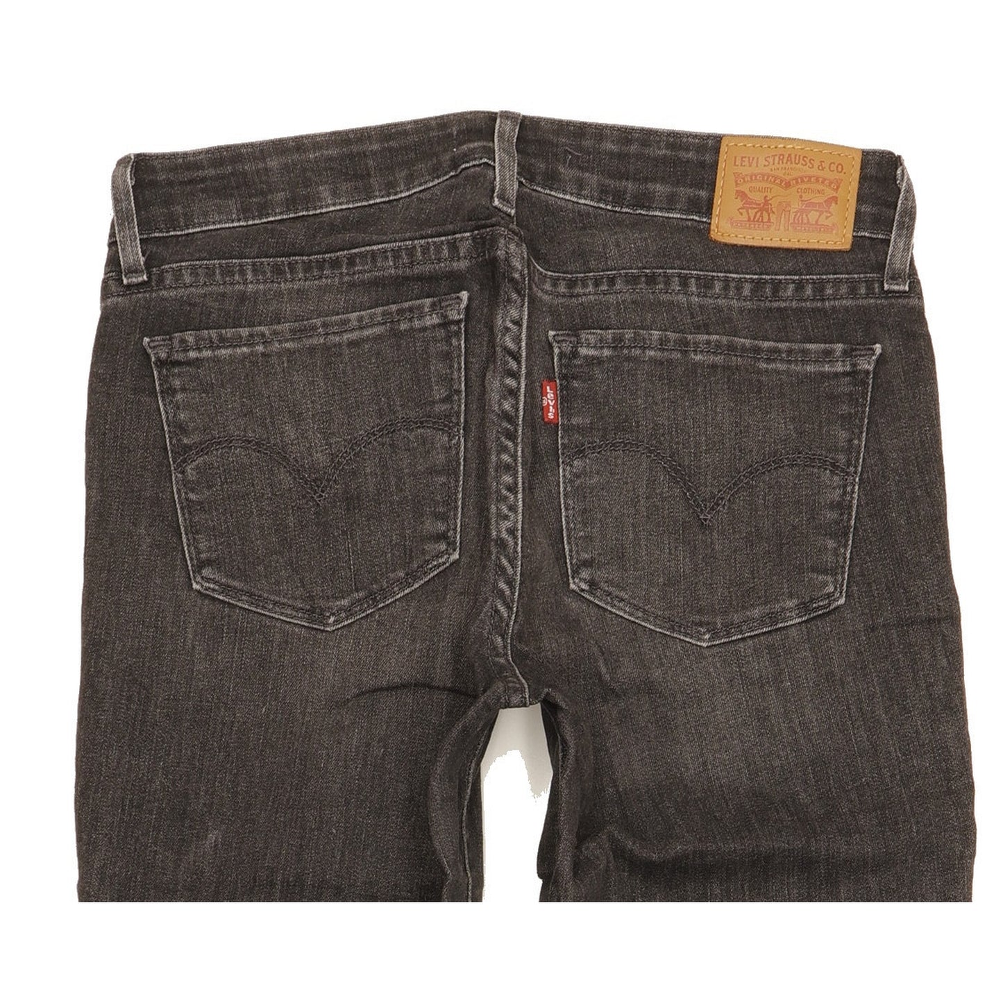 Levi's 712 Women Black Straight Slim Stretch Jeans W26 L30
