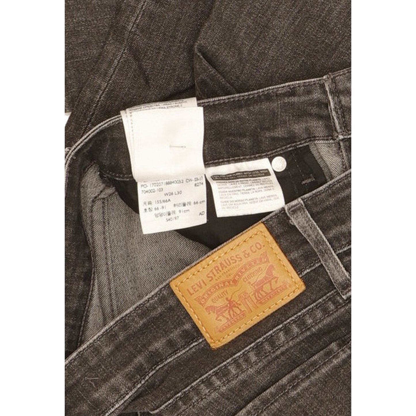 Levi's 712 Women Black Straight Slim Stretch Jeans W26 L30
