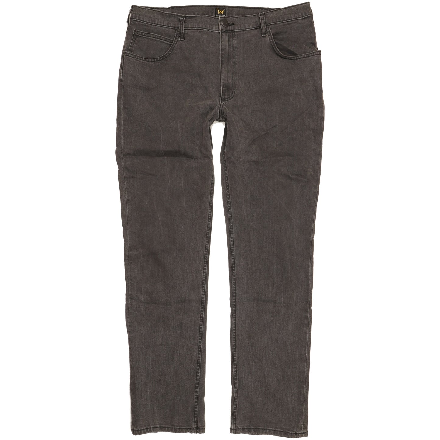 Lee Men Grey Straight Regular Jeans W38 L34
